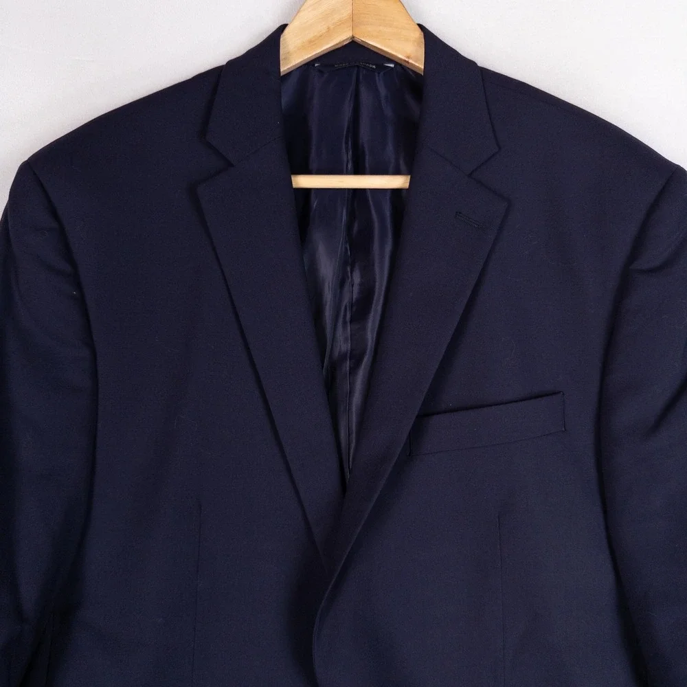 Ralph Lauren Mens Blazer 41R Navy Blue Wool 2 Button Double Vent Suit Jacket